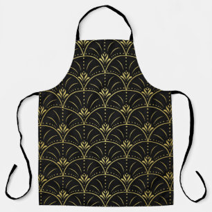 Elegant damask, vintage floral design. apron