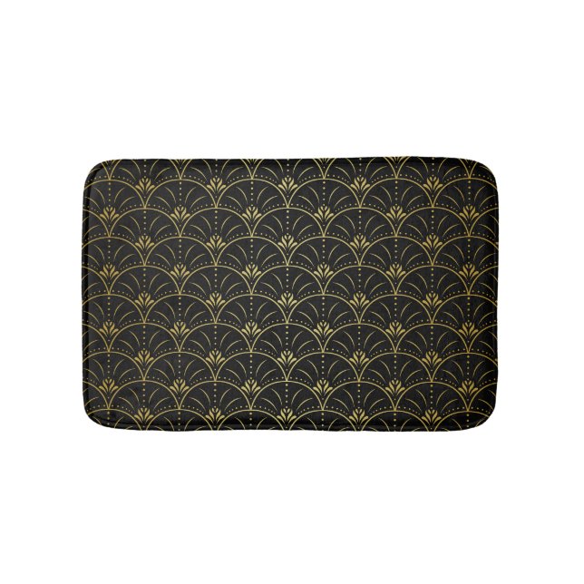 Elegant damask, vintage floral design. bath mat (Front)
