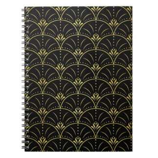 Elegant damask, vintage floral design. notebook