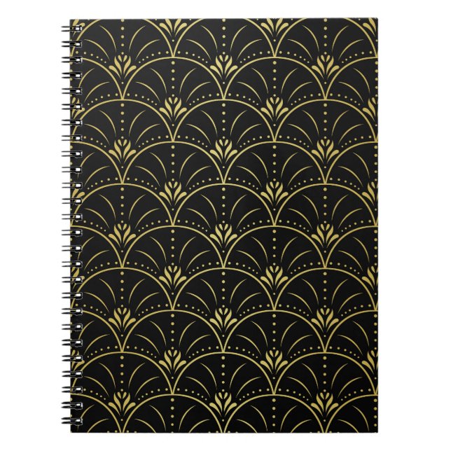 Elegant damask, vintage floral design. notebook (Front)