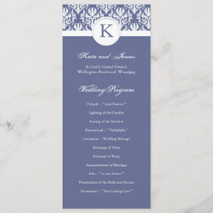 Elegant Damask Wedding Program