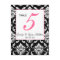 Elegant Damask Wedding Table Number Card