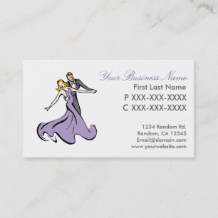 Elegant dance couple business cards