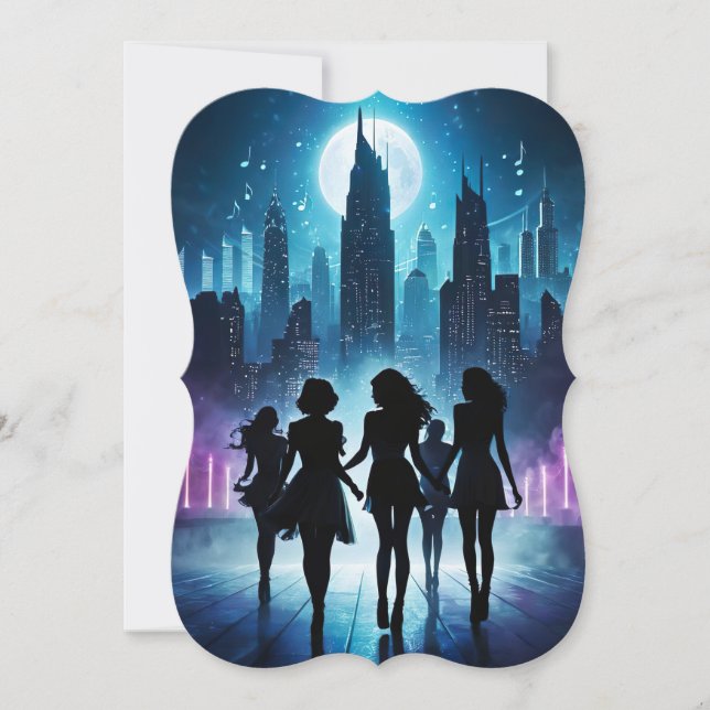 Elegant Dance Party Invitations (Front)