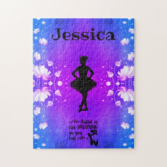 Elegant Dance Puzzle with Name of Dancer (Vertical)