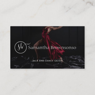 Elegant Dance Studio Instructor Business Card