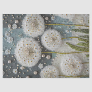 Elegant Dandelion Dreams, Mixed media Tissue Paper