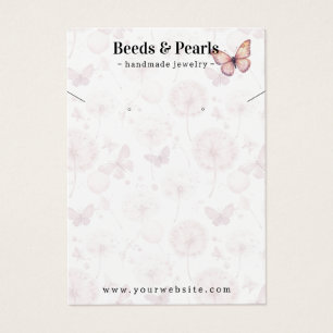 Elegant Dandelions earring necklace jewellery Card