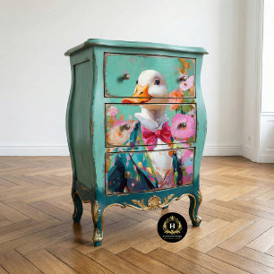 Elegant Dapper Duck Whimsical Decoupage Tissue Paper