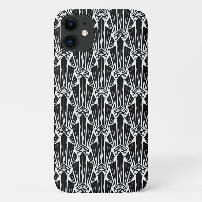 Elegant dark art deco abstract geometric elements Case-Mate iPhone case (Back)