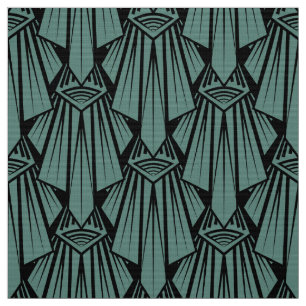 Elegant dark art deco abstract geometric elements fabric