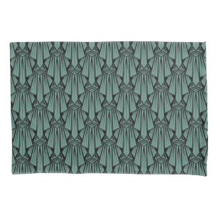 Elegant dark art deco abstract geometric elements  pillowcase