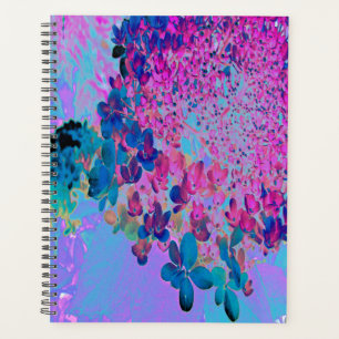 Elegant Dark Blue and Magenta Limelight Hydrangea Planner