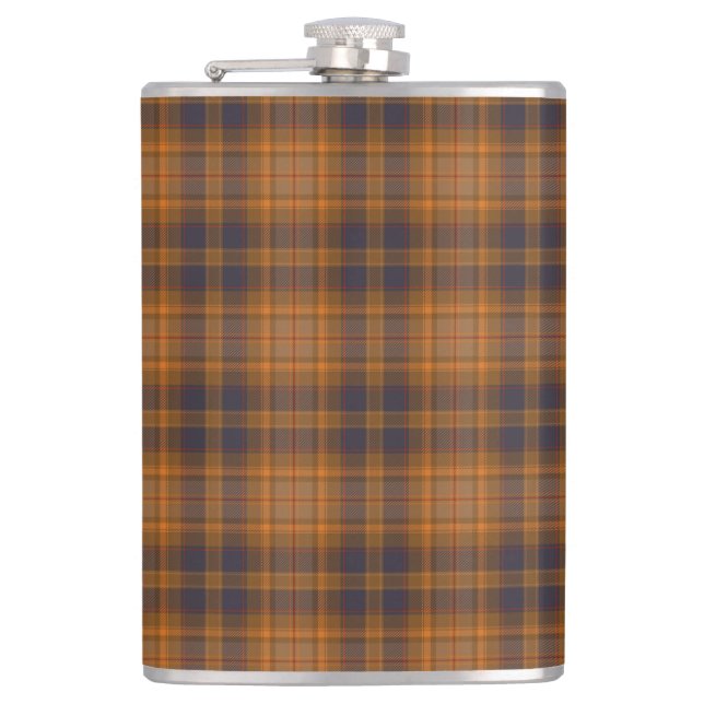 Elegant Dark Brown Dad's  Hip Flask (Front)