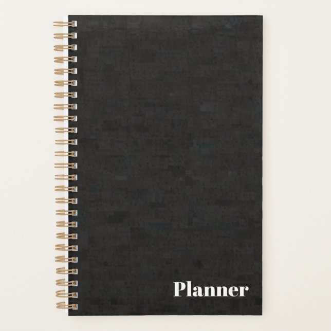 Elegant dark brown planner (Front)