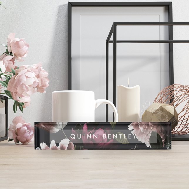 Elegant Dark Floral Nameplate (Creator Uploaded)