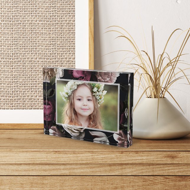 Elegant Dark Floral on Black | Photo Block (Creator Uploaded)