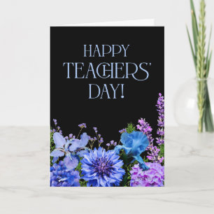 Elegant Dark Floral Teacher’s Day Card