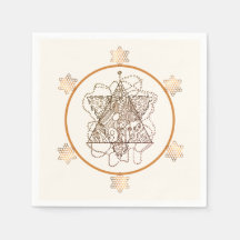 Elegant Dark Golden Brass Colour Jewish Star