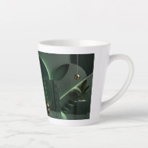 Elegant Dark Green and Gold Abstract Geometric Art