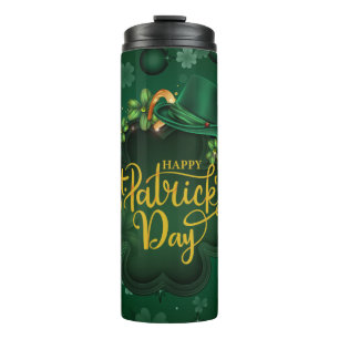 Elegant Dark Green - Happy St. Patrick's Day Thermal Tumbler