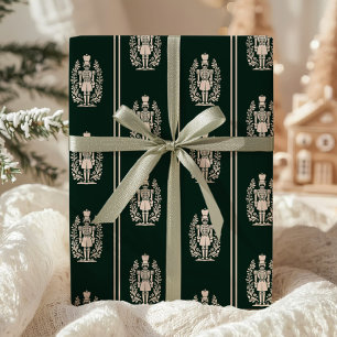 Elegant Dark Green Nutcracker  Wrapping Paper