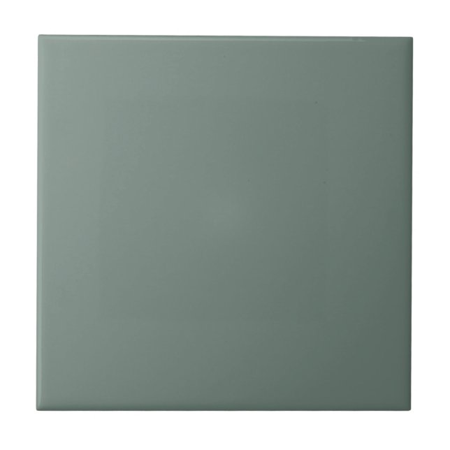 Elegant Dark Green Solid Colour Ceramic Tile (Front)