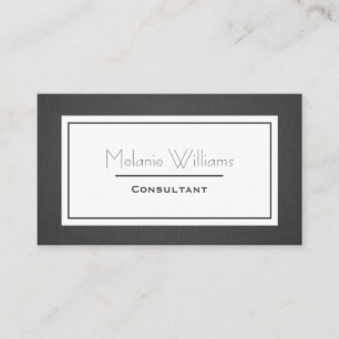 Elegant Dark Grey Fabric Texture Look  Business Card