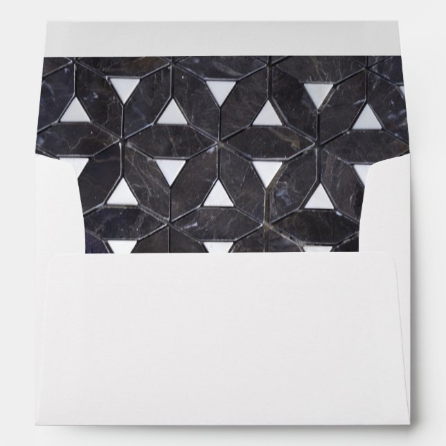 Elegant dark grey flower of life pattern envelopes (Back (Bottom))