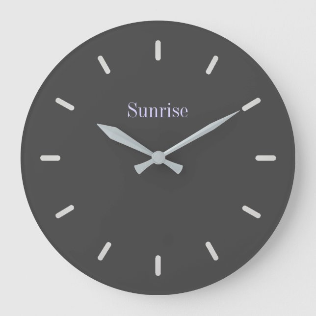 Elegant Dark Grey Large Clock (Front)