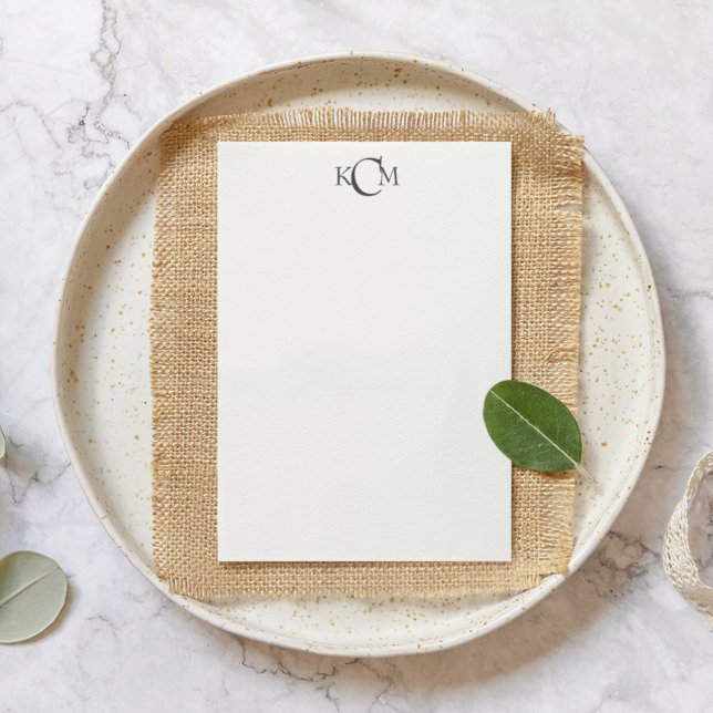 Elegant Dark Grey Minimalistic Monogram Card (Creator Uploaded)