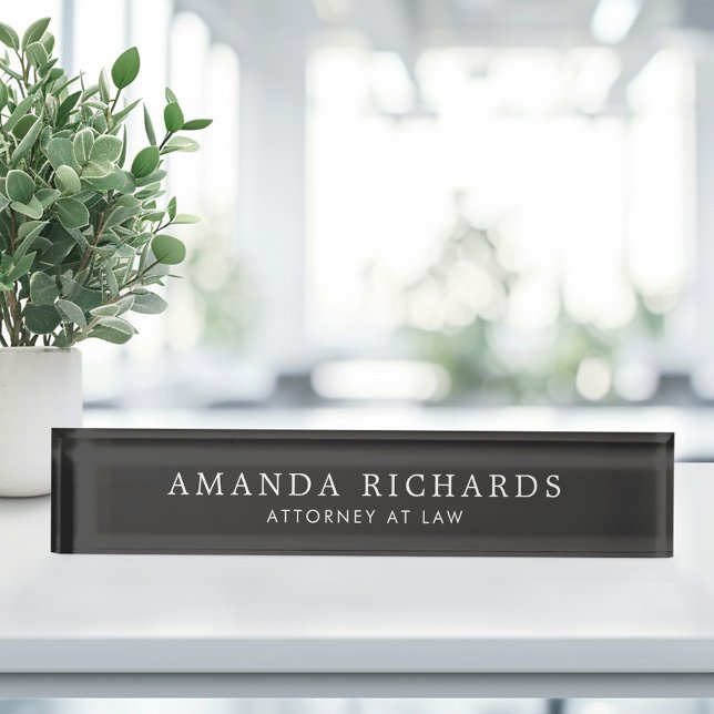 Elegant dark grey nameplate (Creator Uploaded)