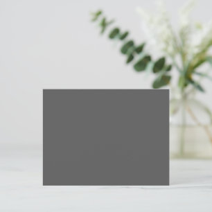 "Elegant Dark Grey Wedding Invitation" Announcement Postcard