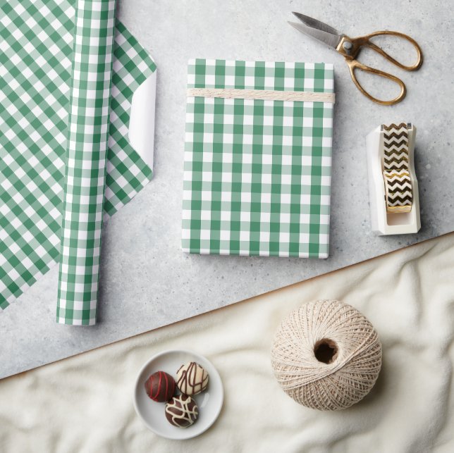 Elegant Dark Grid Pattern Wrapping Paper (Crafts)