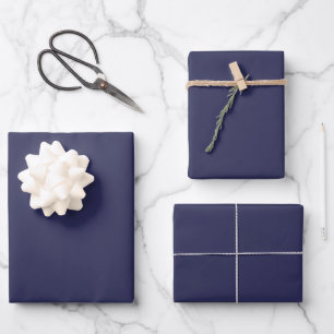 Elegant dark indigo  Minimalist and chic  Wrapping Paper Sheet