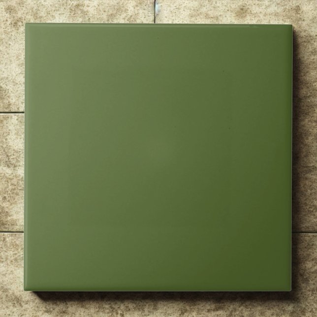Elegant Dark Olive Green #556b2f Modern Ceramic Tile (Creator Uploaded)