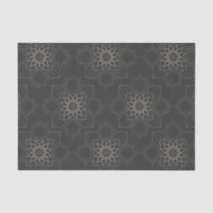 Elegant Dark Ornate Pattern Tissue Paper
