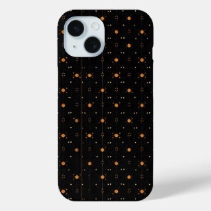 Elegant Dark Pattern Yellow Dots iPhone 15 Case