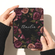 Elegant Dark Pink Burgundy Botanical Floral