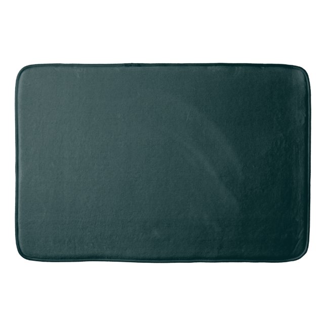 elegant dark plain green  bath mat (Front)