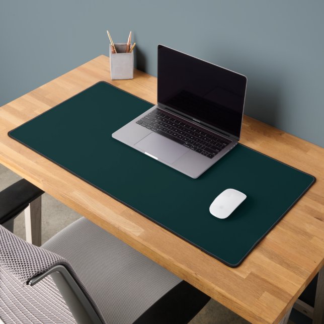 elegant dark plain green  desk mat (Office 2)