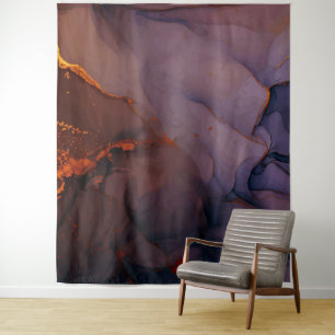 Elegant Dark Purple marble Tapestries
