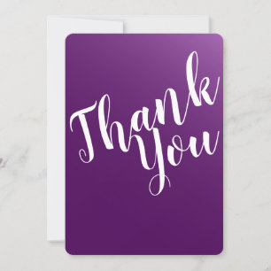 Elegant Dark Purple Thank You Card