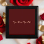 Elegant Dark Red & Blush Pink Typography  Gift Box<br><div class="desc">This elegant dark red and blush pink typography gift box exudes sophistication with its refined colour combination and modern design. Perfect for presenting special gifts,  it adds a stylish and personalised touch to any occasion.</div>