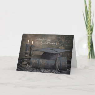 Elegant Dark Romance Moody Graduation Card