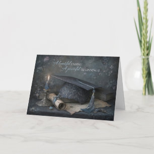 Elegant Dark Romance Moody Graduation Card