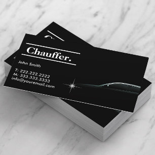 Elegant Dark Taxi Driver/Chauffeur Business Card