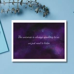 Elegant Dark Watercolor Nebula Design  Postcard