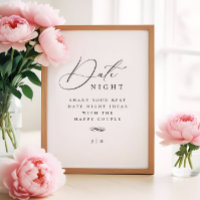 Elegant Date Night Ideas Activity Sign