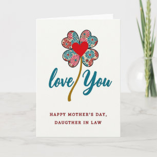 Elegant Daughter In Law Mothers Card